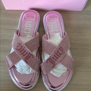 Juicy Couture Pink Sandals with the Juicy Logo